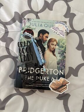 Bridgerton paperback with handcrafted book mark by me collab w/ allys_closet82 🩵